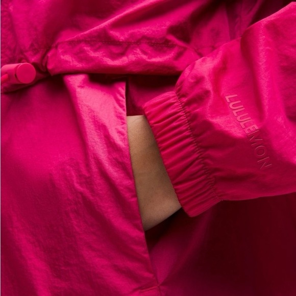 Lululemon Pink Hooded Jacket Drawstring Water-Resistant Hooded Jacket - Picture 4 of 11